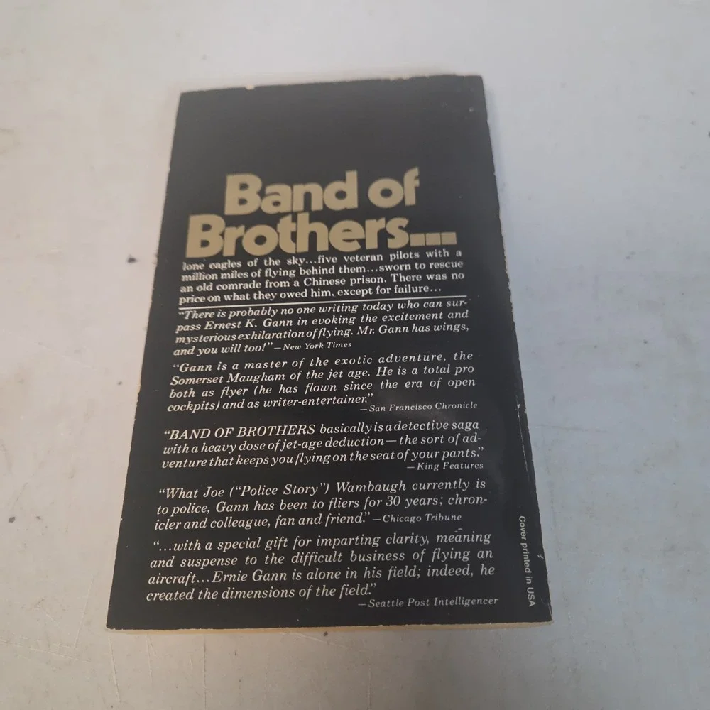 Band of Brothers Ernest K Gann 1st Printing Mass Market Paperback 1974